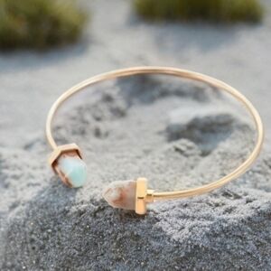 ANTHROPOLOGIE BRAZILIAN AMAZONITE GEM BRACELET